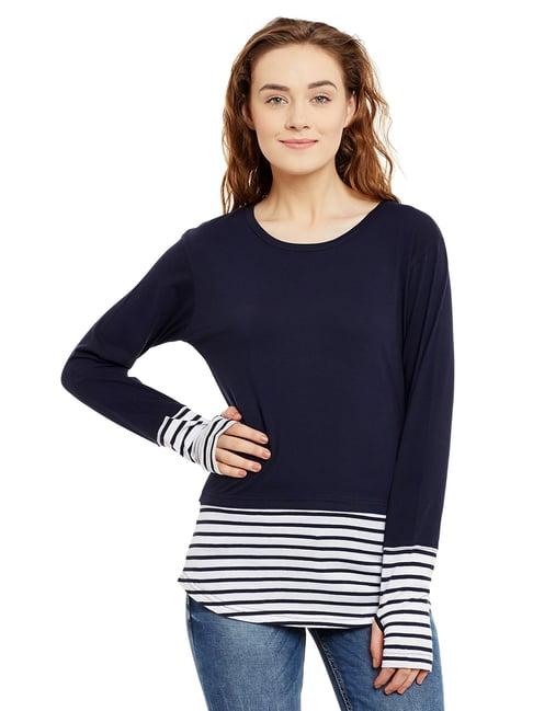 hypernation navy & white striped t-shirt