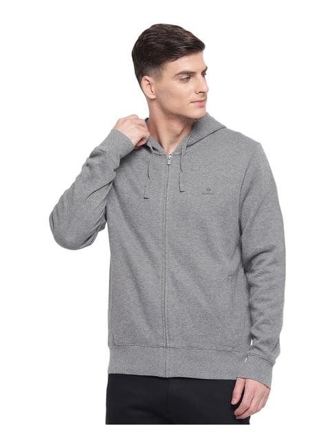 gant grey textured hoodie