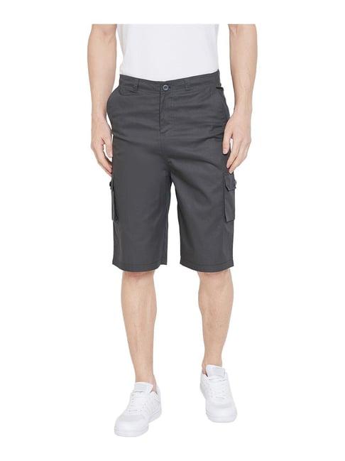 hypernation grey regular fit shorts