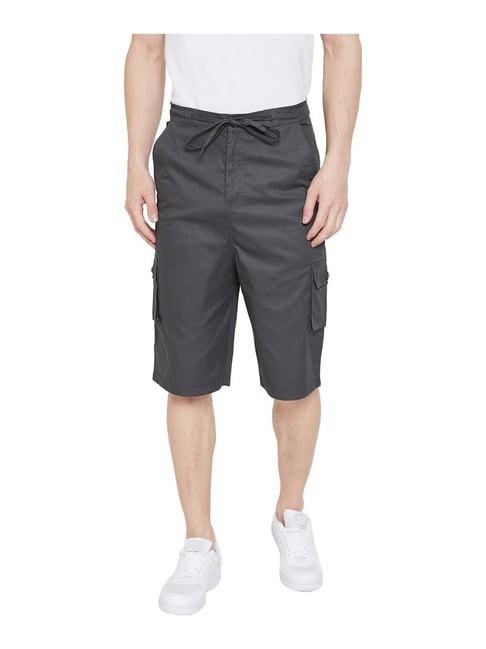 hypernation grey regular fit shorts