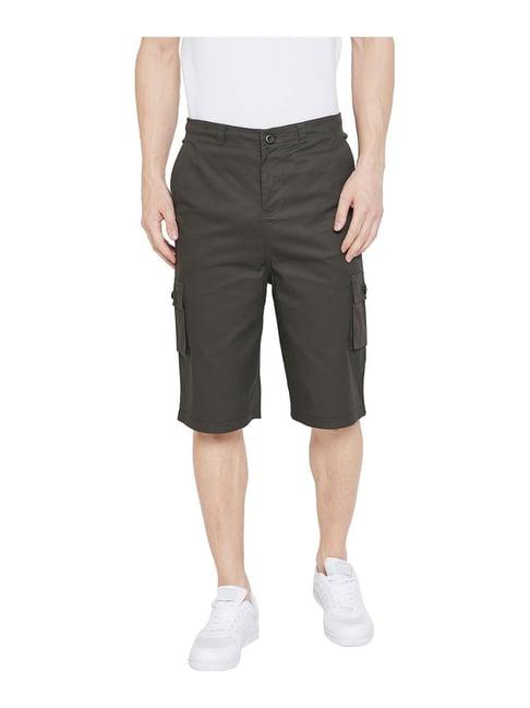 hypernation brown regular fit shorts