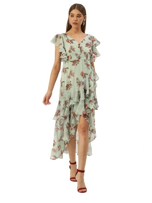 label ritu kumar green printed dress