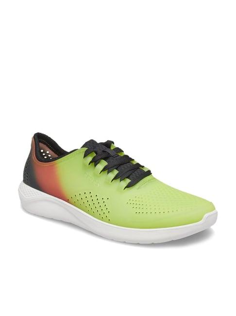 crocs men's literide lime punch sneakers