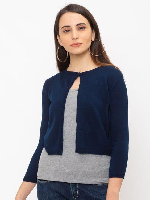 globus navy regular fit cardigan