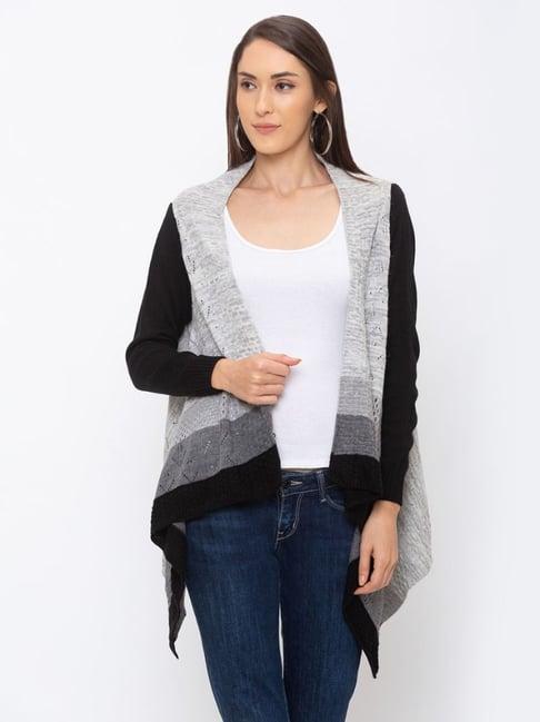 globus grey striped cardigan