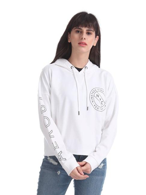 aeropostale off white graphic print sweatshirt