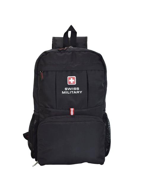 swiss military 13.2 ltrs black medium backpack