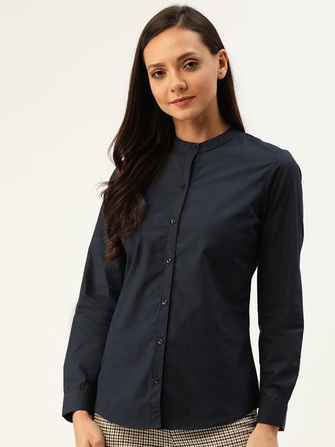 hancock navy slim fit shirt