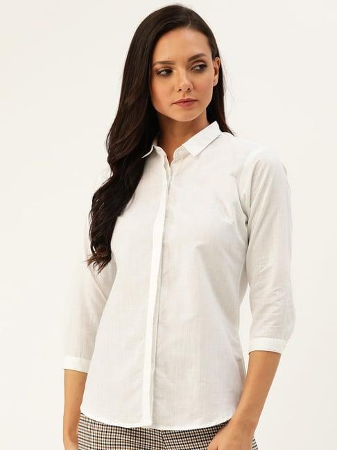 hancock white textured shirt