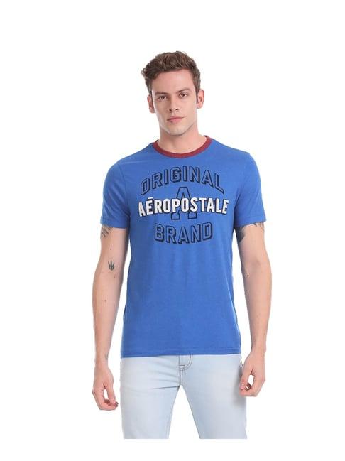 aeropostale blue embroidered t-shirt