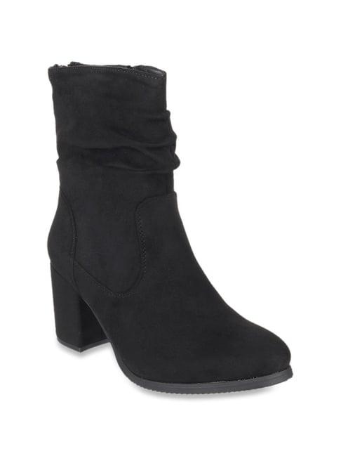 mochi women's black casual booties