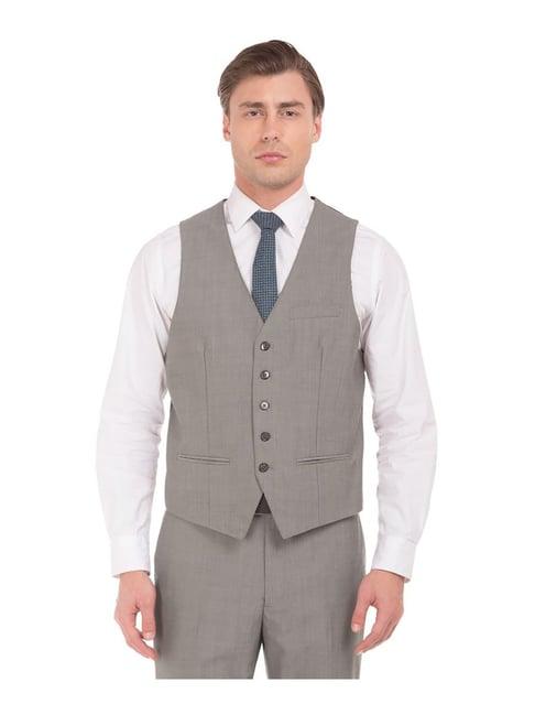 arrow grey full sleeves three piece suit