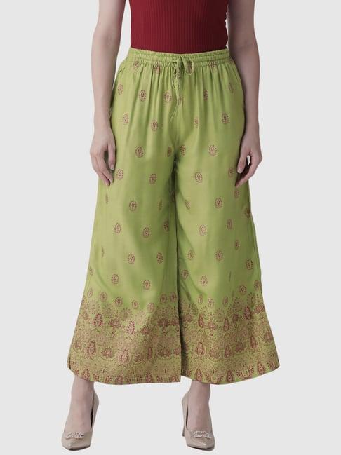 rangmayee green printed palazzos