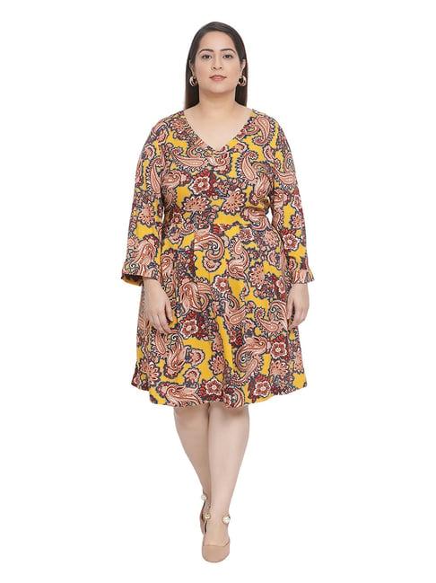 oxolloxo curves multicolor future floral print dress