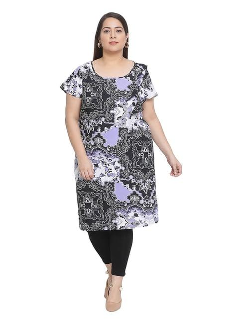 oxolloxo curves multicolor scarf swing printed tunic