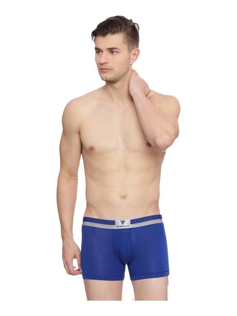 van heusen blue cotton comfort fit trunks