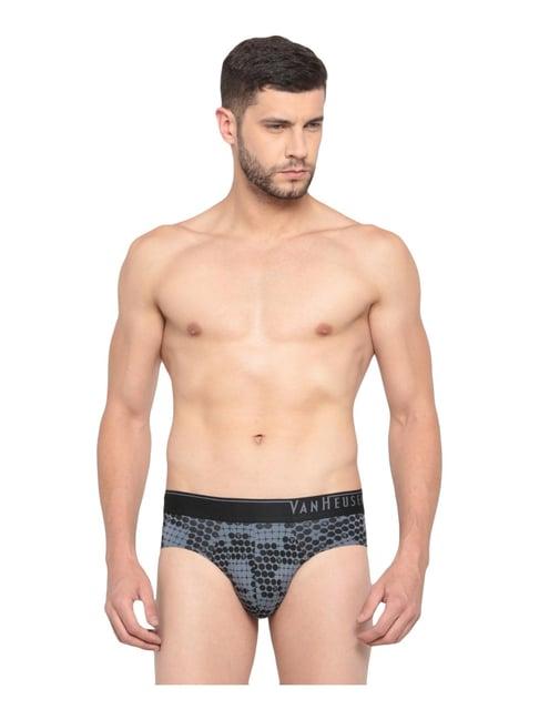 van heusen grey comfort fit printed briefs