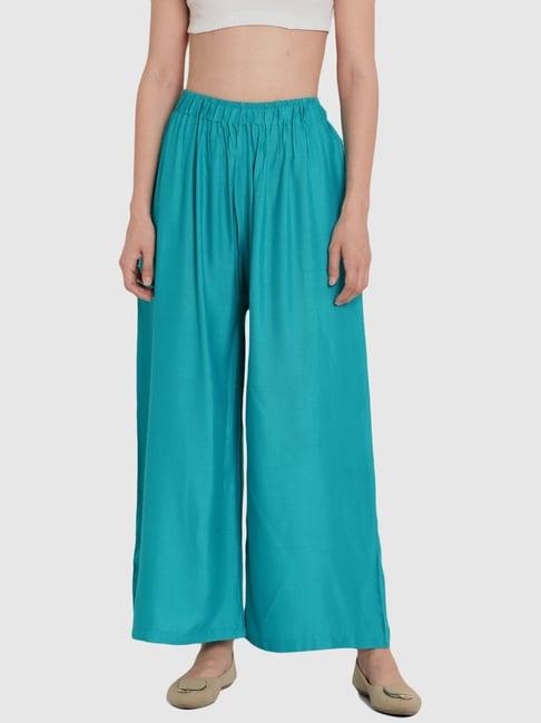 tag 7 turquoise cotton palazzos