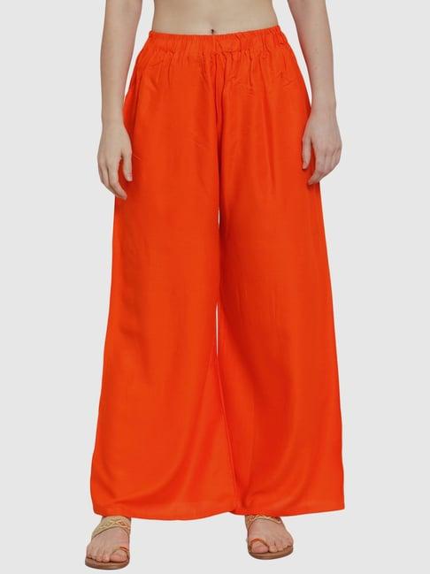 tag 7 orange cotton palazzos