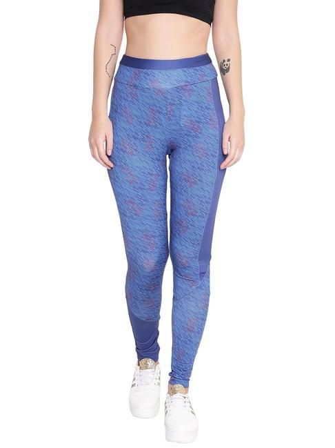 alcis blue printed tights