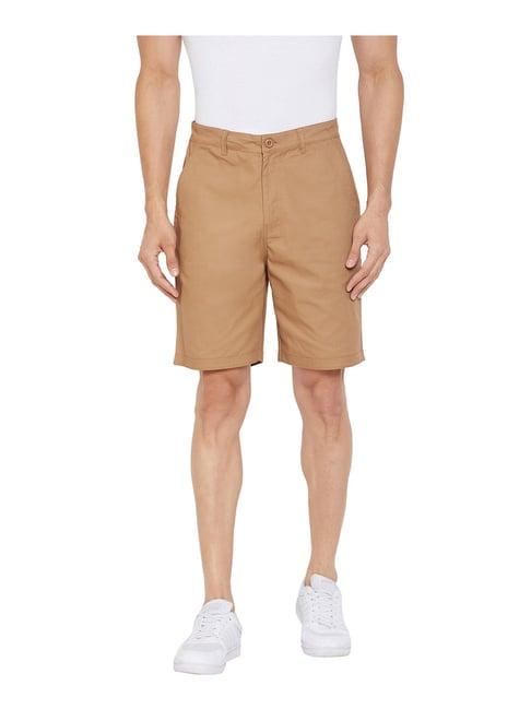 hypernation khaki regular fit bermuda shorts