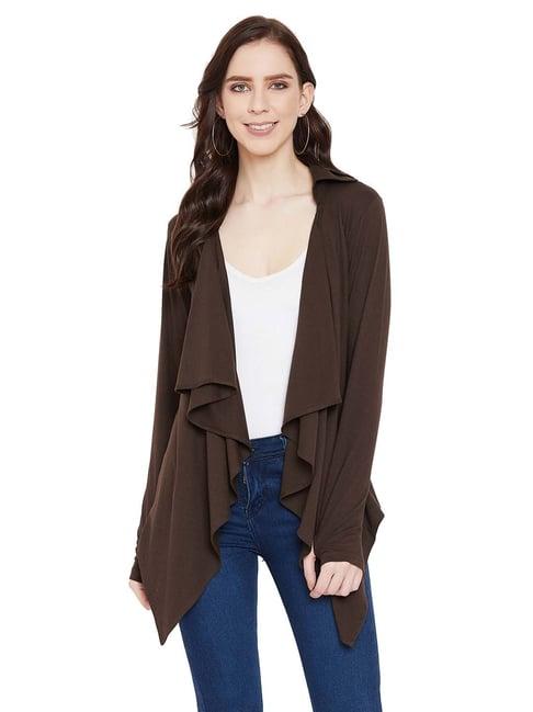 hypernation brown cotton shrug