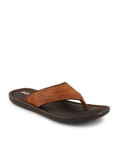 id men's tan thong sandals