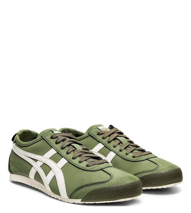 onitsuka tiger unisex mexico 66 mantle green & cream sneakers