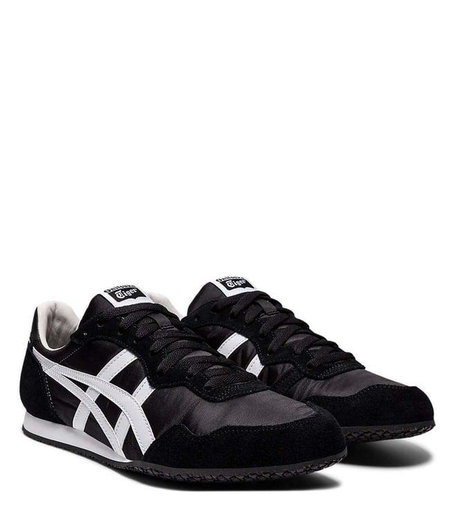 onitsuka tiger unisex serrano black & white sneakers