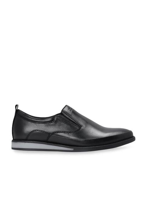 red chief black formal slip-on shoes