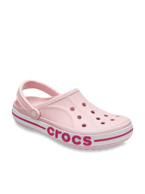 crocs unisex bayaband petal pink back strap clogs