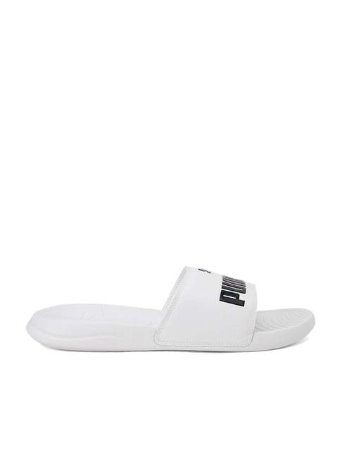 puma unisex popcat 20 white slides