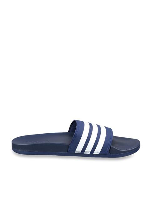 adidas men's adilette cf plus navy casual sandals