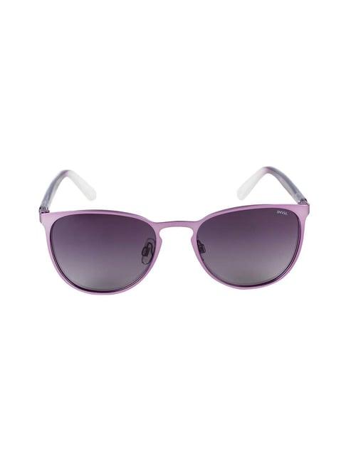 invu b1710c purple polarized round sunglasses