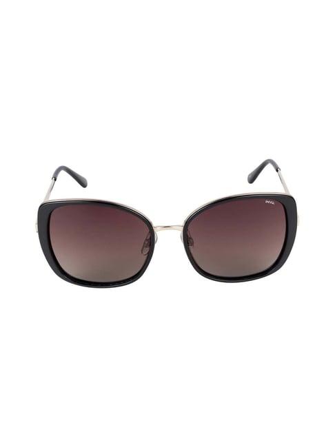 invu b1907a brown polarized cat eye sunglasses