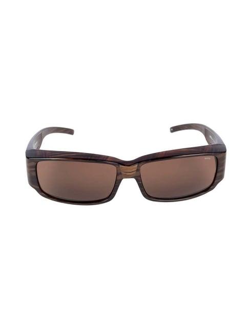 invu e2801d brown polarized rectangular sunglasses