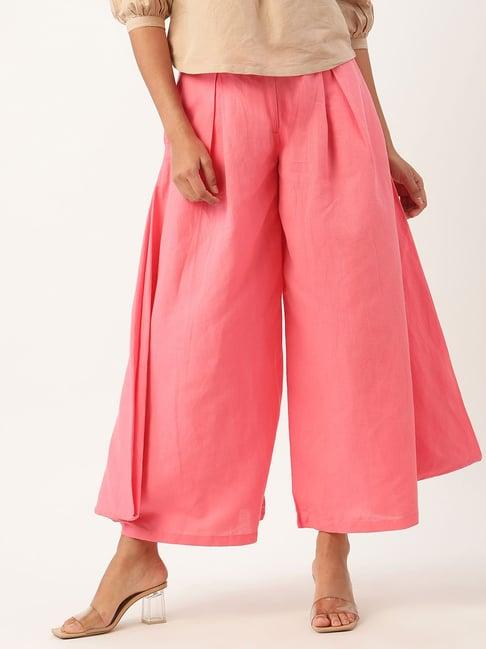 rooted rose mid rise trousers