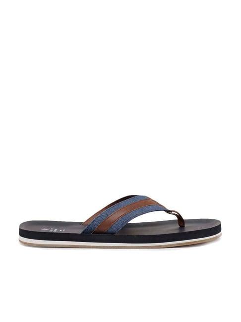 call it spring men's voessi navy &tan flip flops