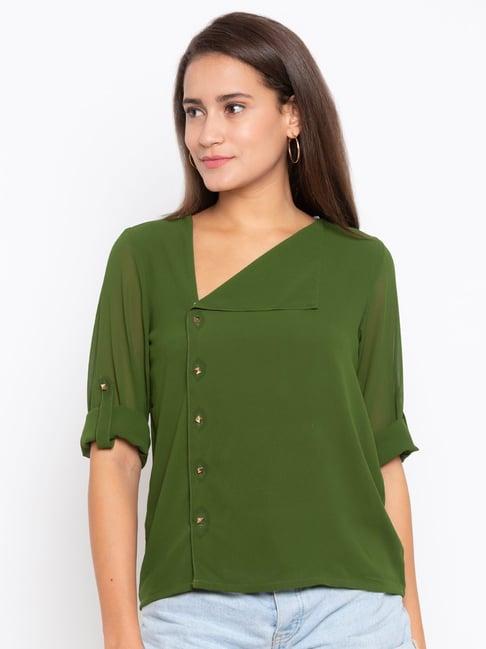 iti olive regular fit shirt