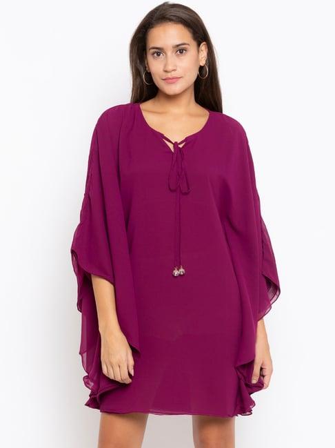 iti purple above knee dress