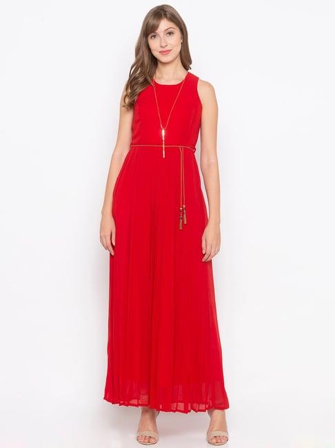 iti red maxi dress