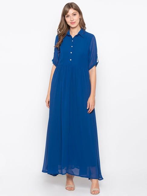 iti electric blue maxi dress