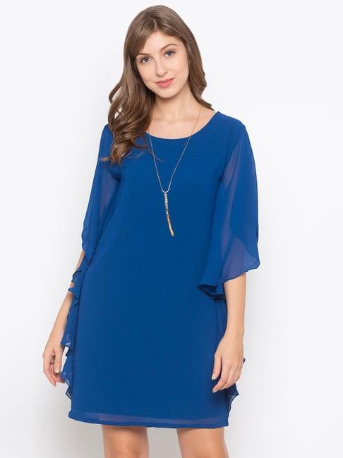 iti electric blue above knee dress