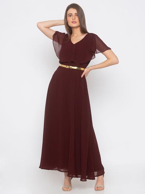 iti brown maxi dress