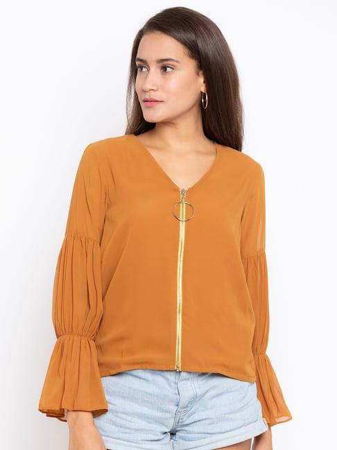 iti tan regular fit top