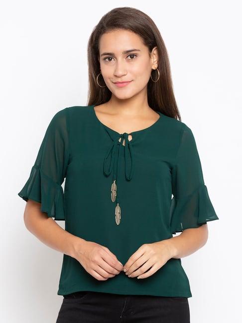 iti pine green regular fit top