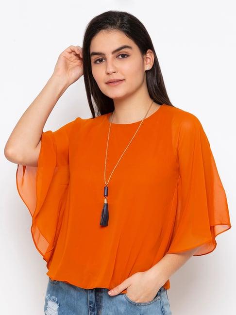 iti rust regular fit cape top