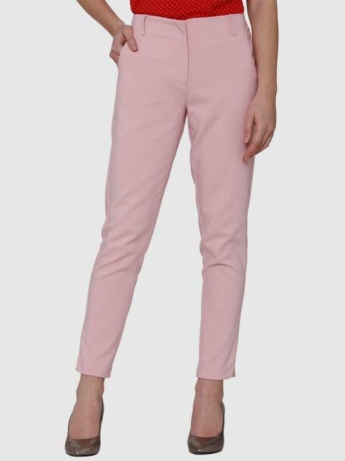 vero moda pink cotton trouser