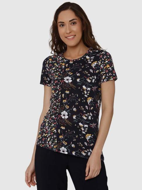 vero moda navy floral top