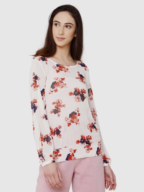 vero moda white floral top